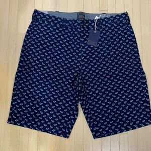 NWT Men’s J Crew Indigo Shorts with Flower Design